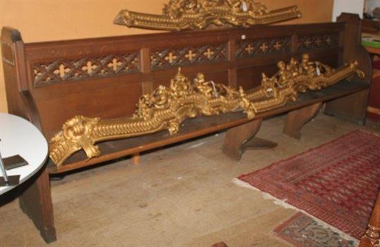 11ft oak pew